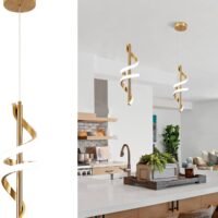 spiral led pendant light fixtures