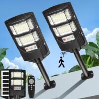 solar street lights outdoor waterproof: 2 pack led solarcolour black material plastic style modern light fixture form wall room type storage room product dimensions 27.9l x 12.7w x 25.4h centimetres specific uses for product driveway, garage, garden, pathway, yard indoor/outdoor usage outdoor power source solar powered