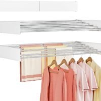 wall mounted clothes drying rack folding indoor