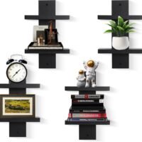 4tiered vertical wall shelf unit